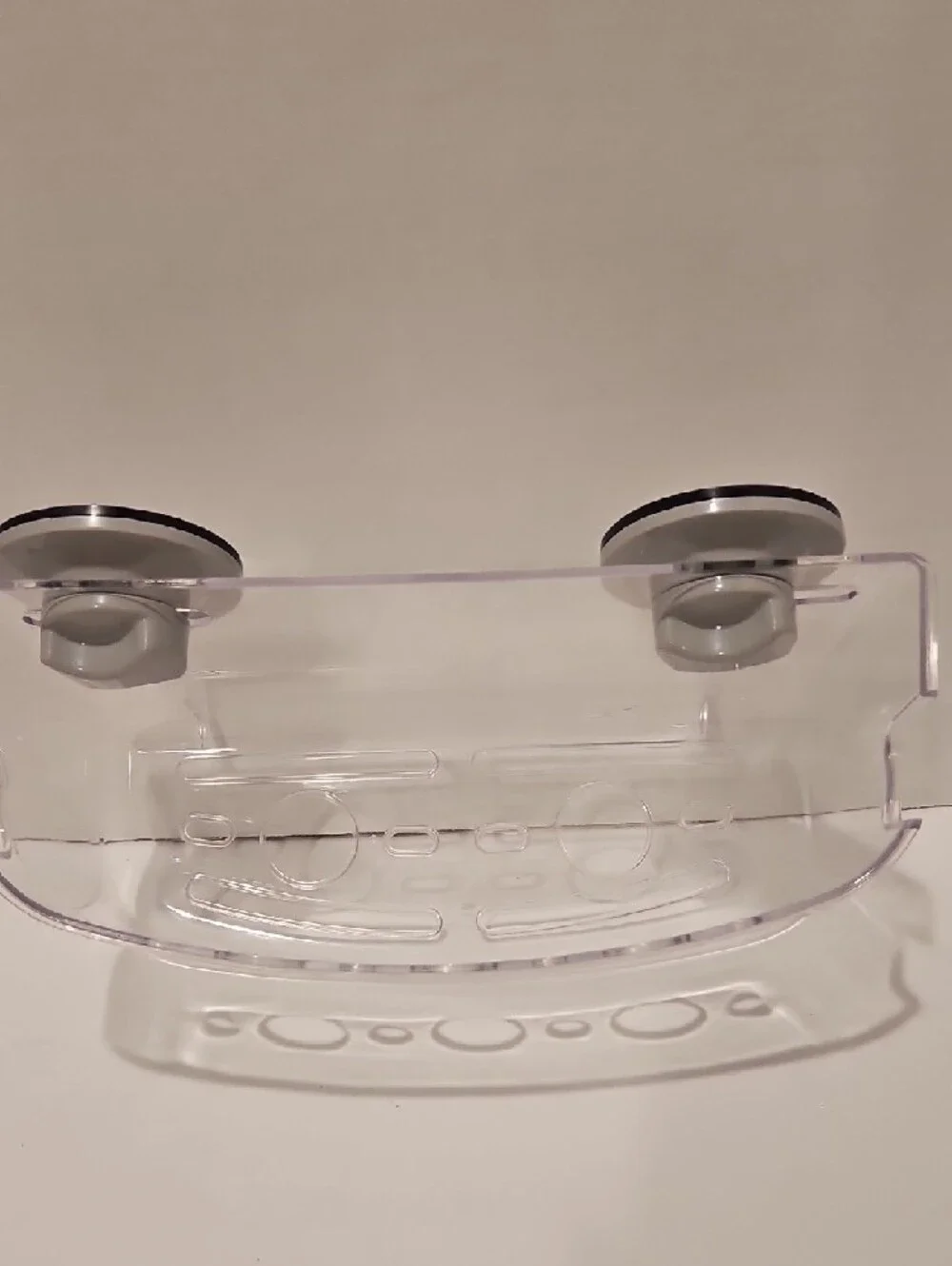 Clear Suction Shower Caddy - Transparent with Gray Suction Cups
